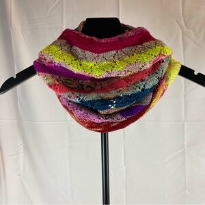 Multicolor Knit Infinity Scarf